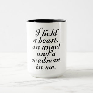 Tasse J'ai une bête, un ange et un Madman