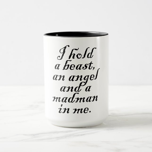 Tasse J'ai une bête, un ange et un Madman (Centre)