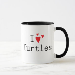Tasse J'aime des tortues