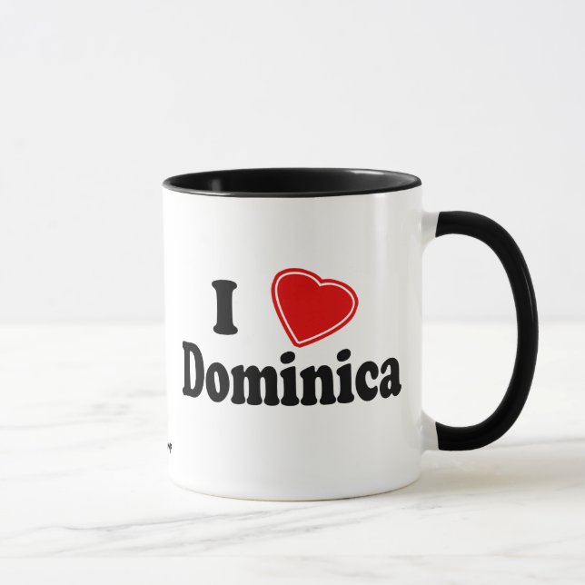 Tasse J'aime la Dominique (Droite)