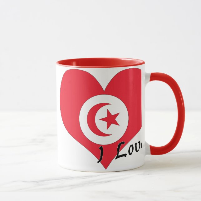 Tasse J'aime la Tunisie (Droite)