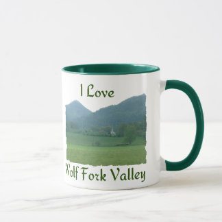Tasse J'aime la vallée de fourchette de loup