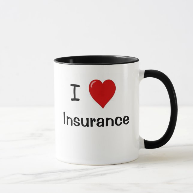 Tasse J'aime l'assurance - assurance de coeur d'I (Droite)