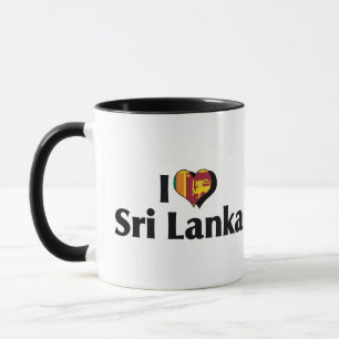 Tasse J'aime le drapeau du Sri Lanka