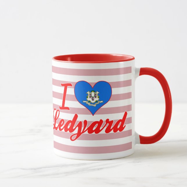 Tasse J'aime Ledyard, le Connecticut (Droite)