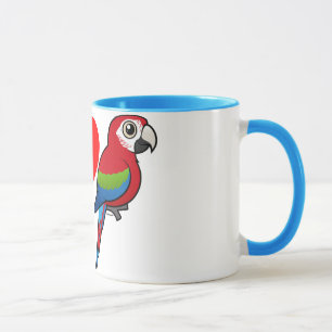 Tasse J'aime les aras viridipennes
