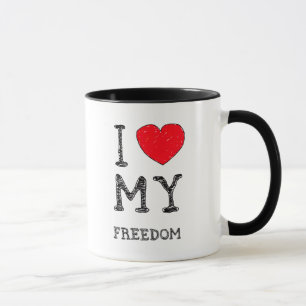 Tasse J'aime ma {tasse de liberté}