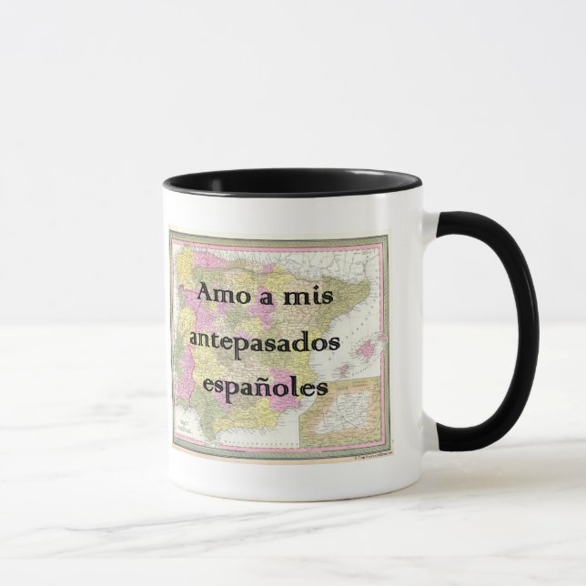Tasse J'Aime Mes Ancêtres Espagnols | Musique personnali (Droite)