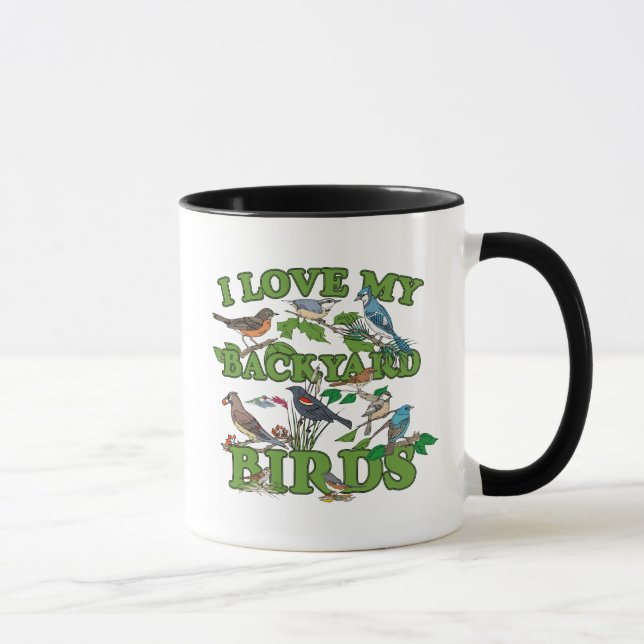 Tasse J'aime mes oiseaux Jardins (Droite)