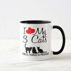 Tasse J'aime mes trois chats