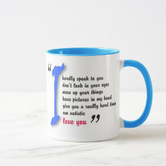 Tasse J'aime mon fils autiste - série unique de