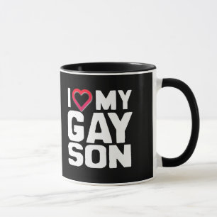 Tasse J'aime mon fils gai