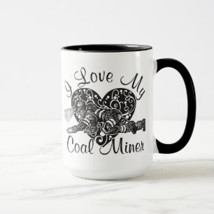 Tasse j'aime mon mineur de charbon