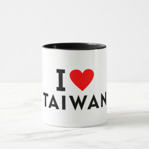 Tasse J'aime Taïwan pays comme voyage de coeur tourisme