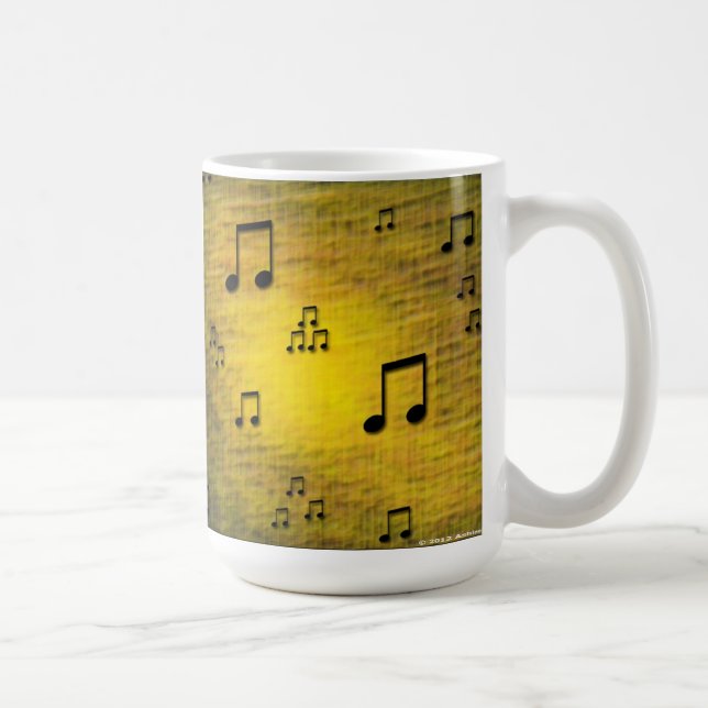 Tasse jaune d'art de jazz (Droite)