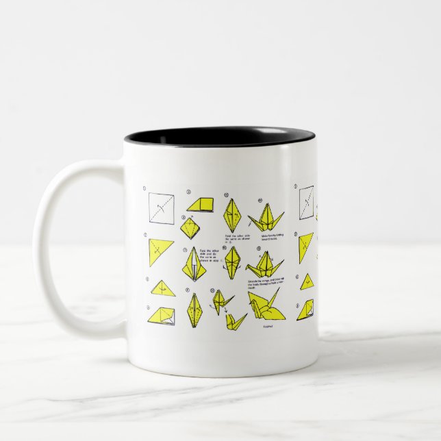 Tasse jaune d'origami (Gauche)