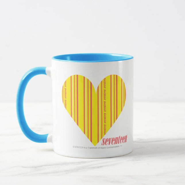 Tasse Jaune mince 3 de rayures (Gauche)