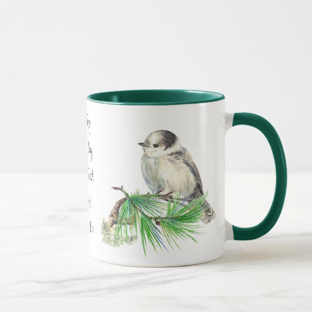 Tasse Jay gris gris d'oiseaux du Canada, Jack Whiskey (Droite)