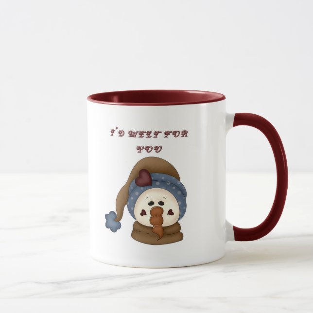Tasse Je fondrais pour vous le bonhomme de neige (Droite)