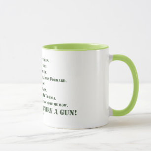 Tasse Je ne porterai pas un pistolet