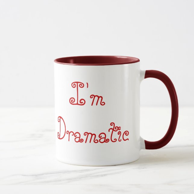 Tasse Je ne suis pas déprimé, je suis dramatique (Droite)
