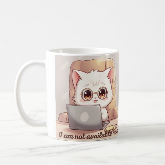 Tasse Je ne suis pas disponible maintenant - Joli  (Gauche)