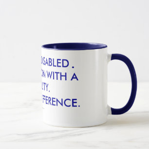 TASSE JE NE SUIS PAS HANDICAPÉ JE SUIS UNE PERSONNE AVE