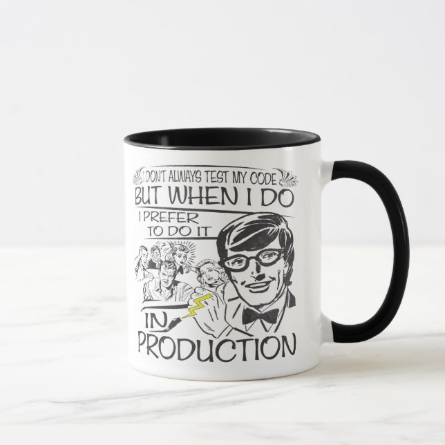 Tasse Je n'examine pas toujours mon code (Droite)