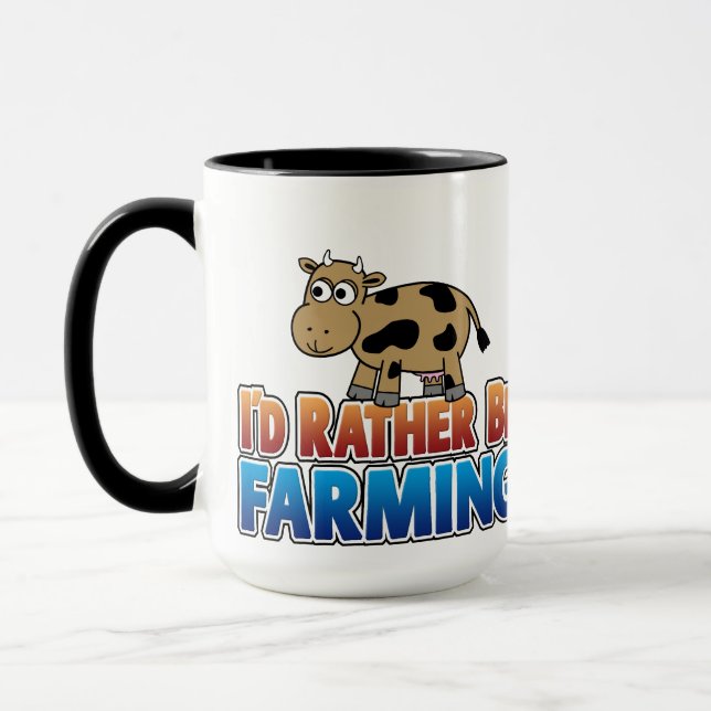Tasse Je préfère cultiver - Vache Laitière Brown (Gauche)