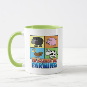 Tasse Je préférerais être fermier ! - canard de vache à 