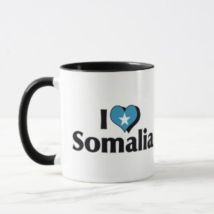 Tasse Je suis amoureux du drapeau de la Somalie