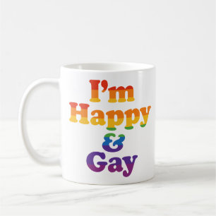 Tasse « Je suis heureux et gay » – Tasse à café Fi