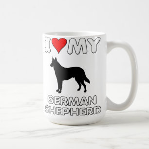 Tasse Je T'aime Mon Cœur de Berger Allemand