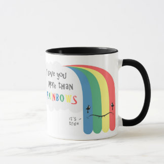 Tasse Je t'aime plus que des arcs-en-ciel
