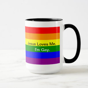 Tasse "Jésus m'aime. Je suis gai. "
