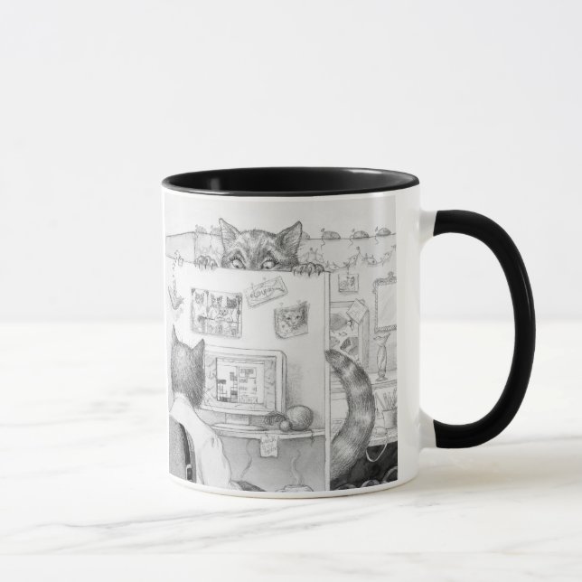 Tasse Jeter un coup d'oeil le chat de compartiment (Droite)