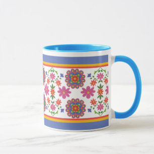 Tasse Joli Rangoli Floral Frontières Ethnic Motif