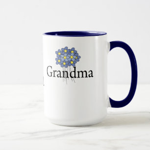 Tasse Joli T-shirt de grand-mère aux fleurs bleues