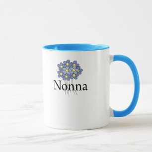 Tasse Joli T-shirt Fleur Bleue Nonna