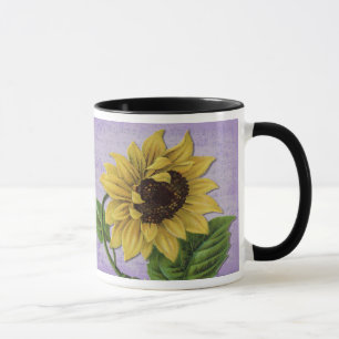 Tasse Joli tournesol sur la musique de feuille