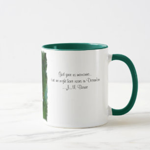 Tasse Jolie rose rose avec poème anniversaire