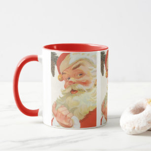 Tasse Jolly Santa Claus avec secret, Noël Vintage