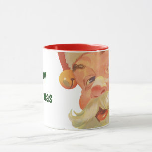 Tasse Jolly Santa Claus avec secret, Noël Vintage