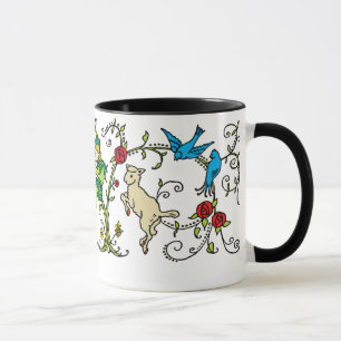 Tasse Joueur de pipeau pie vintage