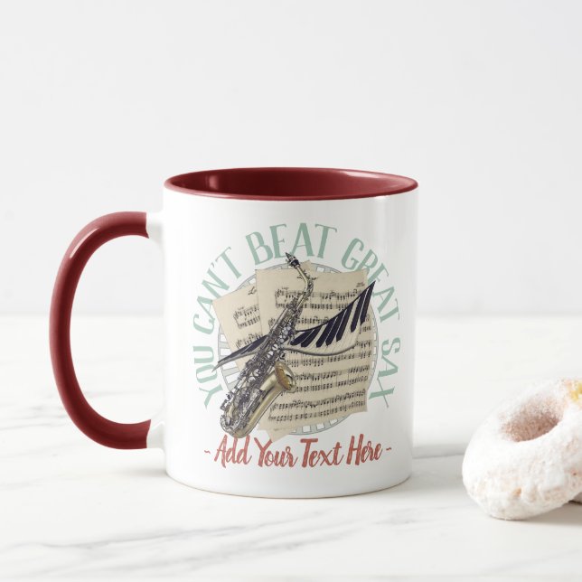Tasse Joueur de saxophone drôle (Avec donut)