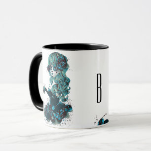 Tasse Jour de la mort belle Sugar Skull Maquillage fille
