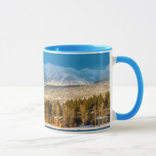 Tasse Jours Derniers Lumière Sur Les Pistes De Ski De Ch