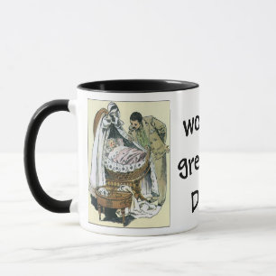 Tasse Joyeuse Fête des Pères Vintage, Couffin de bébé vi
