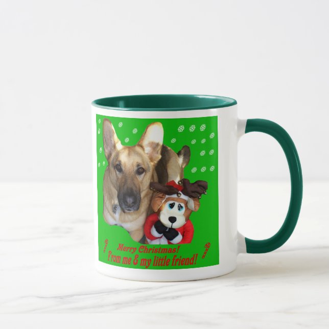 Tasse Joyeux berger allemand de Noël (Droite)