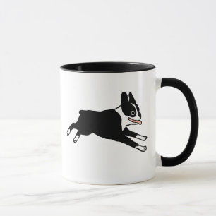 Tasse Joyeux Boston Terrier Running   Joli chien de dess